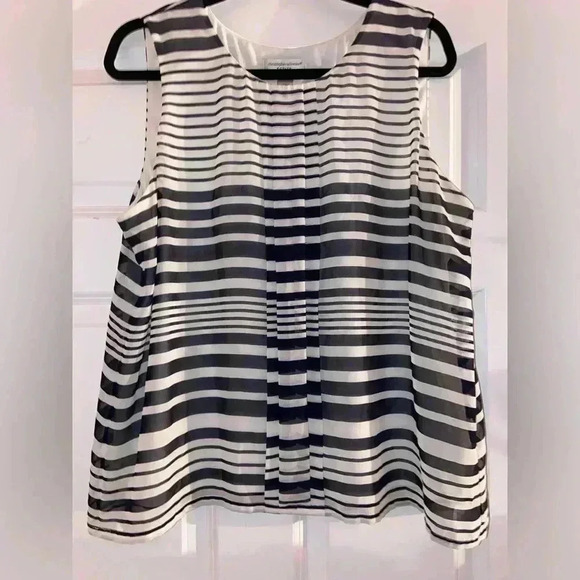 Christopher & Banks Women’s Petite XL Striped Blouse - Picture 1 of 5